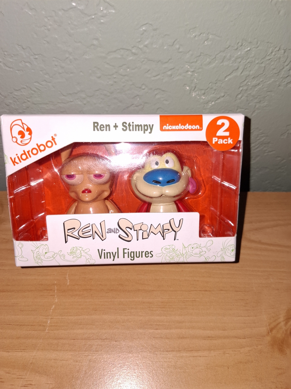 Kidrobot Ren & Stimpy Vinyl Figure 2-Pack - Beige & Blue